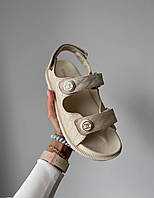 Сандалии женские Chanel Dad Sandal Beige Premium