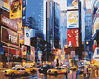 Картина по номерам "Таймс-Сквер в Нью-Йорке" 40x50 3v1 Рисование Живопись Раскраски (Города)