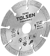 Диск алмазний для мокрого та сухого різання кахлю та кераміки Tools 125 × 10 мм (22.2 мм), Tolsen