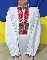 Вышиванка с красной вышивкой для мальчиков 6/12 лет; Опт. Украина