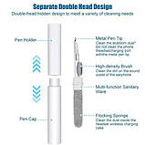 Багатофункціональна щітка для електроніки 3в1 універсальна щітка для чищення навушників клавіатури та ґаджетів, фото 5