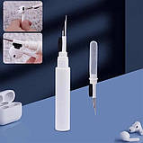 Багатофункціональна щітка для електроніки 3в1 універсальна щітка для чищення навушників клавіатури та ґаджетів, фото 3