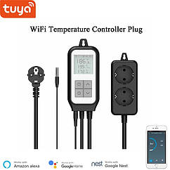 WiFi Tuya Регулятор температури термостат цифровий з розеткою
