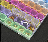 Різнобарвний органайзер (контейнер) на 28 осередків для зберігання страз, фото 4