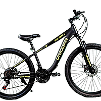 Горный спортивный велосипед 26 дюймов Unicorn Migeer Glory Черно желтый