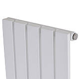 Вертикальний дизайнерський радіатор опалення ARTTIDESIGN Terni 5/1800/295 білий матовий, фото 4