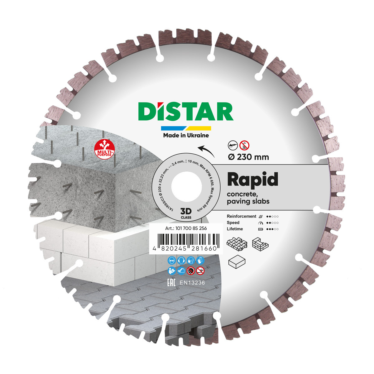 Круг алмазний відрізний Distar 1A1RSS 230 RAPID PRO