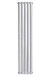 Вертикальний дизайнерський радіатор опалення ARTTIDESIGN Rimini 5/1800/295 білій матовий, фото 4