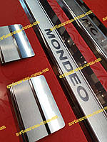 Накладки на пороги FORD MONDEO IV *2007-2014 Форд Мондео премиум комплект нерж 4штуки