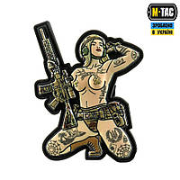 Шеврон Tactical girl tatoo тризуб ПВХ МC