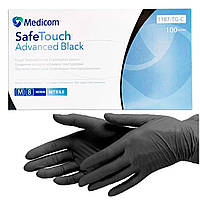 Нітрилові рукавички Medicom Safe Touch Advanced Black M, 100 шт
