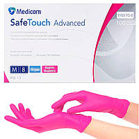 Нітрилові рукавички Medicom Safe Touch Advanced Magenta M, 100 шт