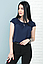 Красива легка блузка з коротким рукавом літня оригінальна софт, бежева, біла, синя, фото 8