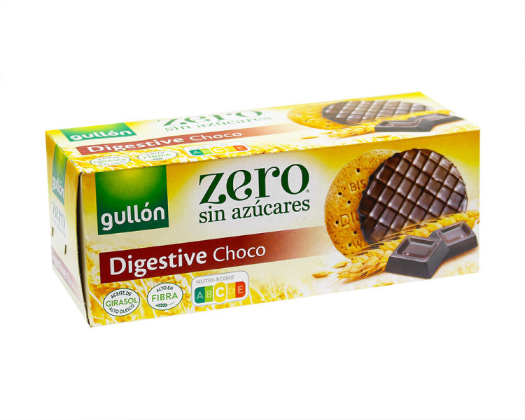 Печиво без цукру вкрите темним шоколадом GULLON ZERO Degistive Choco, 270г