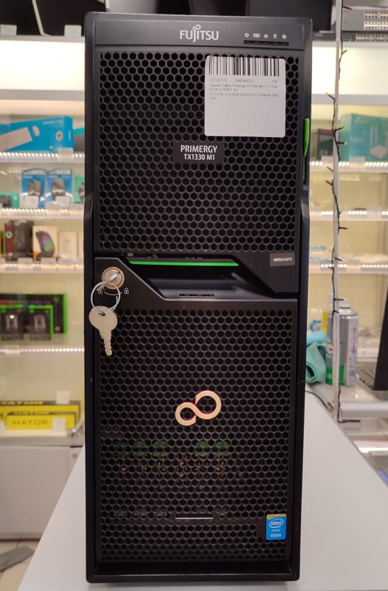 Сервер Fujitsu Primergy TX1330 M1 T Xeon E3-1275L v3 32GB DDR3 ECC 5*500GB HDD, фото 1