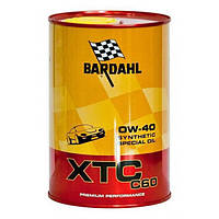 Моторное синтетическое масло Bardahl Xtc C60 0W-40 Auto metal 1 л, автомобильное масло синтетика