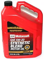Моторное синтетическое масло Ford Motorcraft Synthetic Blend 5W-20 5 л, автомобильное масло синтетика