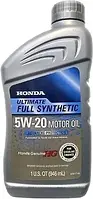 Синтетическое моторное масло Honda HG Ultimate Synthetic 5W-20 0.946 л для автомобилей