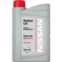 Моторное масло Nissan Motor Oil 0W-20 1 л синтетика, автомасло синтетическое