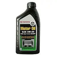 Моторное синтетическое масло Toyota Motor Oil 0W-20 0.946 л, автомобильное масло синтетика