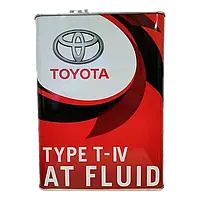 Трансмиссионное масло Toyota ATF Type T-IV 4 л синтетика, автомобильное масло в коробку передач синтетическое