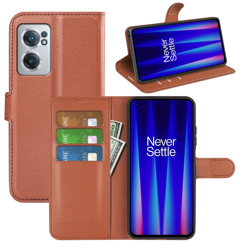 Чохол-книжка Litchie Wallet для OnePlus Nord CE 2 5G Brown, фото 1
