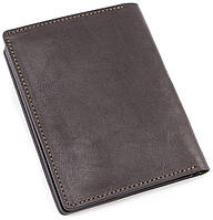 Тёмно-коричневая кожаная обложка для паспорта Grande Pelle 212620 высокое качество