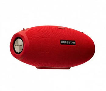 Портативна музична бездротова Bluetooth-колонка Hopestar H25 mini speaker + power bank Синій Червоний