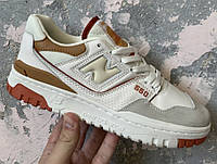 Женские кроссовки NB New Balance 550 White Orange Au Lait