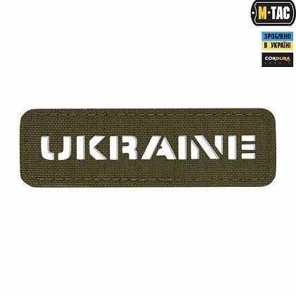 M-Tac нашивка Украина сквозная 25х80 Laser Cut Black - фото 2 - id-p1876762691