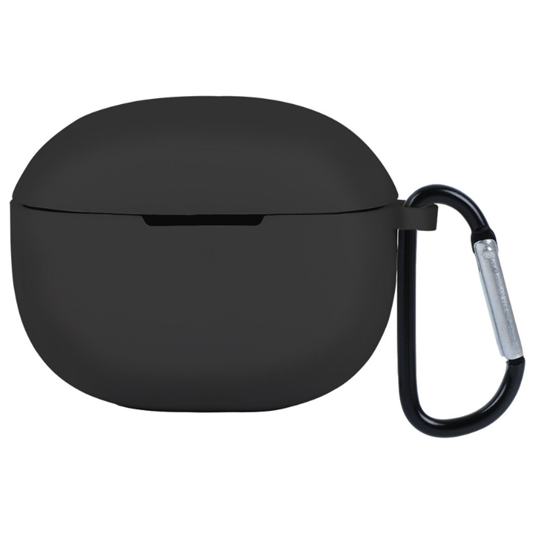 Силіконовий чохол для Xiaomi Buds 3 | чохол + карабін | чорний