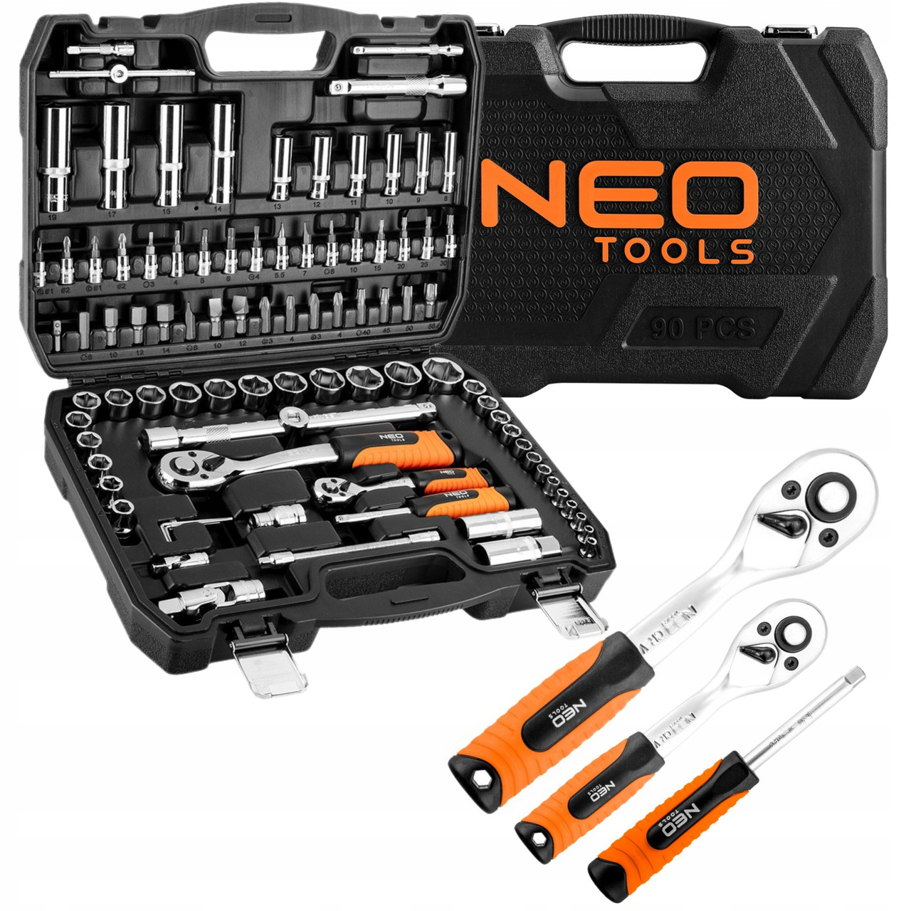 Торцеві ключі встановити 90 el. 1/2-1/4 Neo Tools 10-180