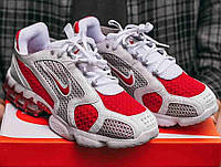 Женские кроссовки Nike Air Zoom Spiridon Caged 2 x Stüssy Track Red/Smokers Grey