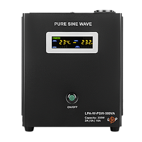 ДБЖ з правильною синусоїдою 12V LPA-W-PSW-500VA(350Вт) 2A/5A/10A