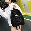 Міський жіночий чорний рюкзак геометрія, фото 4