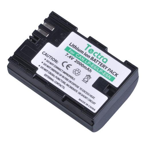 Акумулятор для фотоапаратів CANON 80D, 90D, 6D Mark II, 5D Mark III/ IV — LP-E6 (аналог) — 2000 ma від Tectra