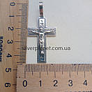 Чоловічий срібний хрестик. Православний кулон з срібла 925 проби, фото 5