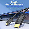 Перехідник кабель Vention Micro HDMI-HDMI 4K 60 Гц 18 Гбіт/с 2 м Black (AGIBH), фото 6