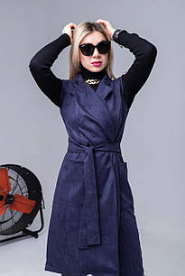 Гарний молодіжний жилет "255", синій. Розміри 46,48,50.