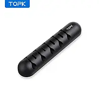 Оригінальний Органайзер Тримач Topk 5 Clips для кабелів та конекторів Чорний, black