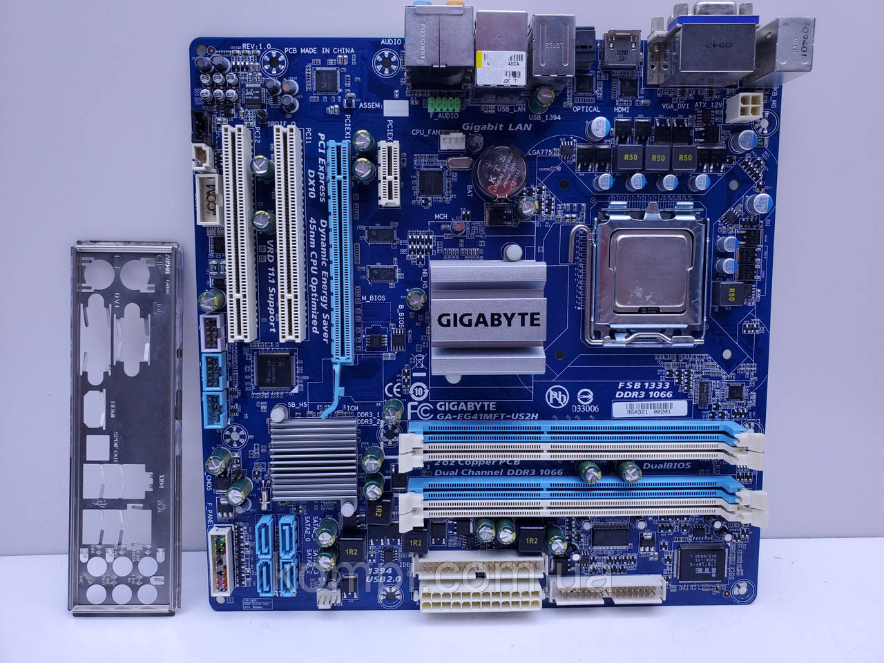 Материнська плата GIGABYTE EG41MFT-US2H + E5300 s775/Quad DDR3