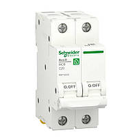 Автоматичний вимикач двополюсний Schneider electric 11213 ВА63 1Р+N, 20A, Домовик