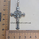 Гарний срібний хрестик. Чоловічий православний хрест зі срібла 925, фото 5