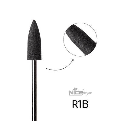 Силіконова фреза Nice for you КОНУС середній чорний R1B