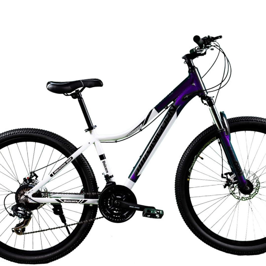 Гірський велосипед 27.5 дюймів Unicorn Colibry Спортивний велосипед жіночий Алюмінієва рама Фіолетовий