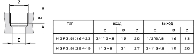 порти насосів шестеренних MGP2.5 порти насосів шестеренних MGP2.5
