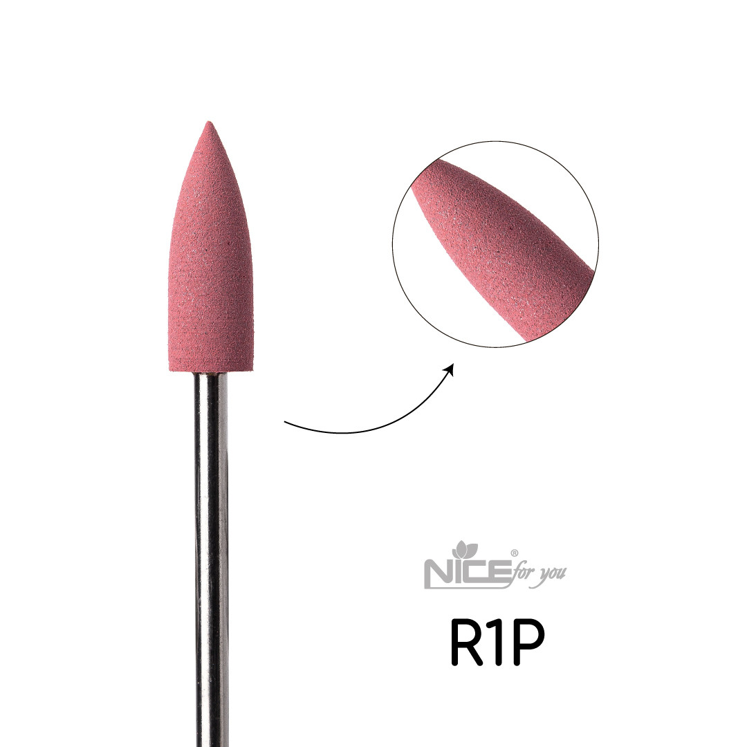 Силіконова фреза Nice for you КОНУС середній рожевий R1P