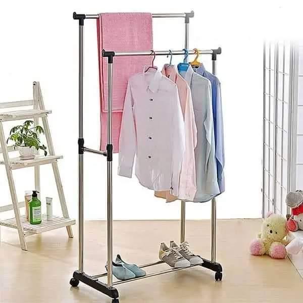 Телескопічна стійка, вішалка для одягу і взуття Double Pole Casual Hanger 339 LR