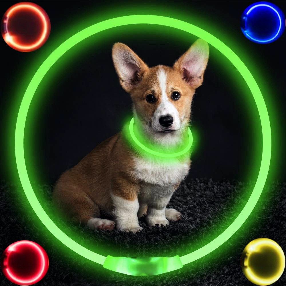 Світний LED-комір для собак світлодіодний нашийник для тварин