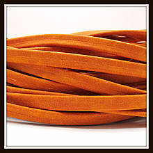 Шнур замшевий 10*3 мм, колір оранжевий (20 см)